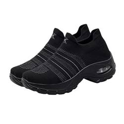 VALICLUD 1 Paar Mesh-Turnschuhe Freizeitschuhe Fitness Schuhe House Shoes Women trinkweste Laufen außen Damen-Sneaker Turnschuhe rutschfeste Schuhe Turnschuhe Laufen höher: Black von VALICLUD