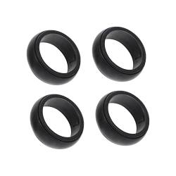 VALICLUD 4 Stück Sportring Fingerringschutz Fußballzubehör Herrenringe Trauring Sportzubehör silikonring turnringe fitness zubehör Fitness-Zubehör Beschützer für Eheringe Kieselgel Black von VALICLUD