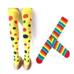 VALICLUD Clown Socken- Polka Dot Socken über Kniestrümpfe Carnival Festival Cosplay Party Kostüm Requisiten für Mädchen Frauen von VALICLUD