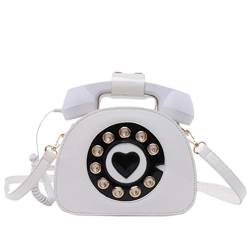 VALICLUD Umhängetasche Telefon Geformte Handtasche Retro Top Griff Tasche Neuheit Geldbörse für Frauen von VALICLUD