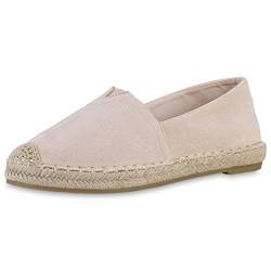 VAN HILL Damen Slippers Espadrilles Freizeit Sommer Schuhe Flache Bast Slip Ons Schlupfschuhe 211688 Beige 38 von VAN HILL