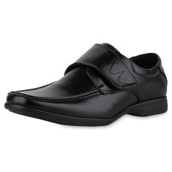 VAN HILL Herren Klassische Halbschuhe Blockabsatz Basic Klassisch Schuhe 216309 Schwarz 41 von VAN HILL