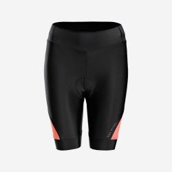 Radhose kurz ohne Träger Sommer Rennrad Damen - Discover schwarz/rot von VAN RYSEL