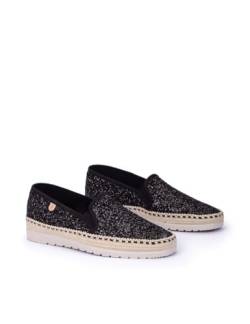 VERBENAS Ballerinas Nuria Glitter Negro - Größe: 40 von VERBENAS