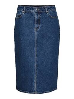 VERO MODA Damen Vmline Blk Denim Skirt, Medium Blue Denim, XS von VERO MODA