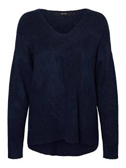 VERO MODA Strick Pullover V-Ausschnitt Langarm Sweater Knitted Jumper VMCREWLEFILE von VERO MODA