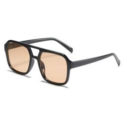 VFDHN Klassische quadratische Sonnenbrille für Damen, Retro, große Sonnenbrille, für Damen, zum Autofahren, für den Urlaub, 4, Einheitsgröße von VFDHN