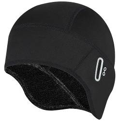 VIAUMBR Wintermütze Fahrrad Mütze Herren Damen Helm-Unterziehmütze Winter Warm Bike Cap Winddicht Warme für Radfahren Laufen Motorradfahren Skifahren Wandern Fußballtraining Outdoor Sport Schwarz von VIAUMBR