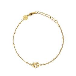 VICTORIA HYDE Geknicktes Herzsymbol Armband Damen Gold Rostfreier Stahl Schmuck Geschenke Für Frauen… (Alocasia love) von VICTORIA HYDE