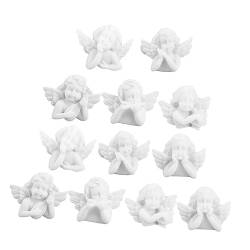 VILLFUL 40St DIY zubehör Minifiguren für Kinder Schimmel Verzierung flatback miniatur engel -Charme cute decor kunstharz Schmuck Handy-Hüllen-Anhänger Zubehör für Handyhüllen Weiß von VILLFUL