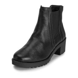 VITAFORM Chelsea Boots Damen Gefüttert - Feinstes Hirschleder aus Italien - Praktisch mit Reißverschluss - Perfekte Damen Schuhe Herbst schwarz 39 von VITAFORM