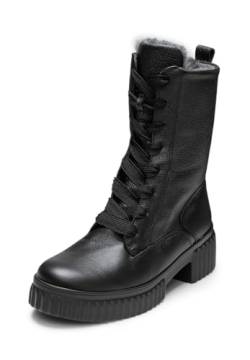 VITAFORM Stiefeletten Damen Gefüttert - Wasserabweisende Winterschuhe Damen - Warme Damen Stiefel Lammfell-Gefüttert für den Winter schwarz 36 von VITAFORM