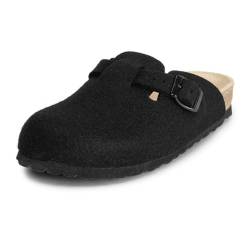 VITAFORM Warme Hausschuhe Damen Filz - Atmungsaktive Pantolette als Filzpantoffeln, Hüttenschuhe oder Schlappen - Made in Germany von VITAFORM