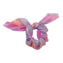 1Pc Frauen Haar Scrunchy Regenbogen Stirnbänder Elastische Haar Bands Pferdeschwanz Haar Halter Geschenk Haar Zubehör(Pink) von VIVAZYTGH