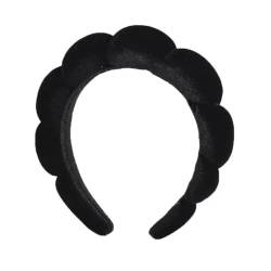 Damen Spa-Stirnband for Waschen des Gesichts, Duschschwamm, Haarbänder, modisch, Winter, geschwollenes Make-up, Haarreifen, Kopfbedeckung(Black) von VIVAZYTGH