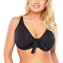 VIVISENCE Bikini BH Dame Bademode Bikinioberteil Musterlos Setteil EU 3202, Schwarz,95C von VIVISENCE