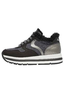 VOILE BLANCHE Maran FUR-Sneakers mit Lammfellfutter-Schwarz, schwarz 41 von VOILE BLANCHE