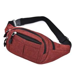 Brustgurt for Männer Frauen Taille Tasche männlich weiblich Fanny Pack Beutel Murse Geldbörse Nierenreihe Bumbag Bauchtasche Herren(Red B) von VONCYKI