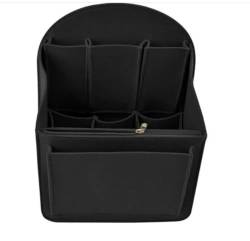 VONCYKI Make-up-Organizer aus Filz für den Innenbereich, Reisetasche, tragbare Tasche, Kosmetiktasche, passend für verschiedene Damen-Rucksäcke, Schwarz-L, modisch von VONCYKI