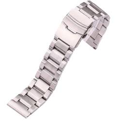 VRKRTVBLB 18 20 22 24 mm Uhrenarmbänder Armband Damen Herren Silber Roségold Schwarz Edelstahl Ersetzen Sie das Uhrenarmband(Silver,20mm) von VRKRTVBLB