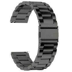 VRKRTVBLB Edelstahl-Metall-Uhrenarmband, Schnellverschluss-Uhrenarmband, 14 mm, 16 mm, 18 mm, 20 mm, 22 mm, 24 mm(Black,16mm) von VRKRTVBLB