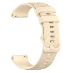 VRKRTVBLB Silikon-Uhrenarmband, 16 mm, 18 mm, 20 mm, 22 mm, Universal-Uhrenarmband, Schnellverschluss, Uhrenarmband for Männer und Frauen(Beige,22mm) von VRKRTVBLB