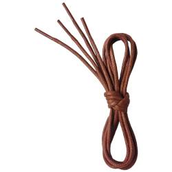 VSUDO Business Schnürsenkel Rotbraun Rund Gewachste, Red Brown Waxed Dress Shoelace, ø2,5 mm dünne Braun Schnürsenkel/Schuhbänder für Lederschuhe, Herenschuhe, Anzugschuhe (2Paar-Rotbraun-070cm) von VSUDO