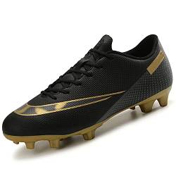 VTASQ Fußballschuhe Herren Stollen Spikes Cleats Jugendliche Erwachsene Trainingsschuhe Professionelle Outdoor Sport Football Schuhe Nero 44 EU von VTASQ