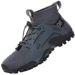 VTASQ Herren Damen Wanderschuhe Anti-Rutsch Wanderstiefel Trekkingschuhe Leicht Atmungsaktiv Outdoorschuhe Männer Sportschuhe Kletterschuhe Trail Running Traillaufschuhe Unisex Grau 39 EU von VTASQ