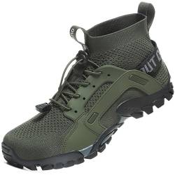 VTASQ Herren Damen Wanderschuhe Anti-Rutsch Wanderstiefel Trekkingschuhe Leicht Atmungsaktiv Outdoorschuhe Männer Sportschuhe Kletterschuhe Trail Running Traillaufschuhe Unisex Grün 40 EU von VTASQ