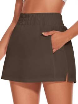 VUTRU Damen Activewear-Röcke Mädchen Tennisrock mit Hoher Taille Skorts mit Hose Darunter Tennisrock mit Hose Kurze Perfekt für Sport, Golf von VUTRU