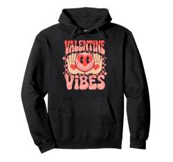 Valentine Vibes Retro Vintage Valentinstag Herz Liebe Pullover Hoodie von Valentine Themed Design Valentine Vibes