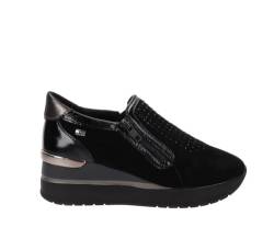 Valleverde - Damen-Sneaker aus Leder, Schwarz , 40 EU von Valleverde