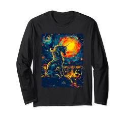 Sternennacht Van Gogh Einhorn Langarmshirt von Van Gogh Einhorn für Damen Herren & Kinder