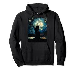 Sternennacht Van Gogh Katze Pullover Hoodie von Van Gogh Katze für Damen Herren & Kinder