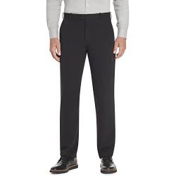 Van Heusen Herren Flex Straight Fit Flat Front Pant Lssige Hose, schwarz, 32W / 30L von Van Heusen