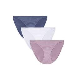 Vanity Fair Damen-Bikini, Stretch-String, 3er-Pack, Lavendel/Weiß/Blau, XL von Vanity Fair