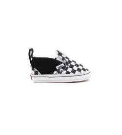 Vans Unisex für Kinder. VN0A2XSLFB71 Slip-On V Crib Sneakers weiß, schwarz (18), Stoff, Wohnung, Keine, Lässig, Kinderbekleidung von Vans