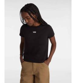 Vans für Damen. VN000JDQBLK1 Kurzes Basic-T-Shirt schwarz (XXS), Lässig, Baumwolle, Kurzarm von Vans