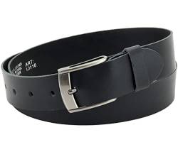 Vascavi Ledergürtel, 4 cm breit, Echtes Leder, Unisex Gürtel für Damen und Herren, MADE IN GERMANY, AM531-SL-Schwarz-110 von Vascavi