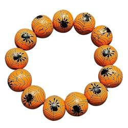 Vdaxvme Halloween-Holz-Perlenarmband, Horror-Party-Armreif für Damen und Mädchen von Vdaxvme