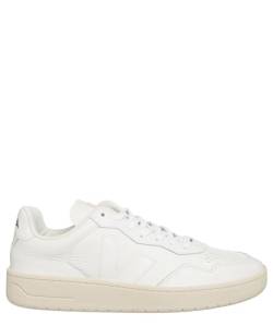 Veja V 90 Leather Men's Trainers with OT Leather Side Logo Flat Lace (Nicht-gerade Weiss, EU 46) von Veja