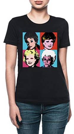 Golden Warhol Girls - The Golden Girls Damen T-Shirt Schwarz von Vendax