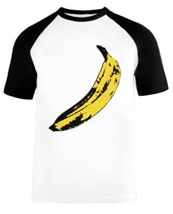 Groß Gelb Banane Unisex Baseball T-Shirt Kurze Ärmel Herren Damen Weiß Schwarz von Vendax