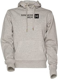 Vendax Hammond Organ Logo Unisex Herren Damen Kapuzenpullover Sweatshirt Grau Men's Women's Hoodie Grey von Vendax