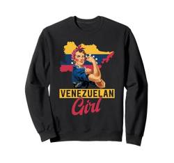 Proud Venezuelan Girl Caracas Heritage Lateinische Kultur Flagge Sweatshirt von Venezuelan Heritage Roots Girls Women Pride