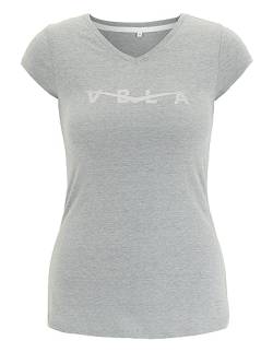 Venice Beach Sport-T-Shirt für Damen mit V-Ausschnitt und leicht gerundetem Saum ALISJA L, Soft Steel von Venice Beach