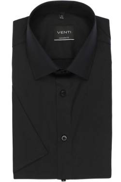 Venti Modern Fit Hemd Kurzarm schwarz von Venti