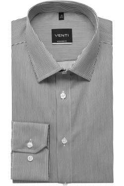 Venti Modern Fit Hemd schwarz, Gestreift von Venti