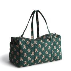 Vera Bradley Damen Reisetasche aus Baumwolle, groß, Grün , Einheitsgröße von Vera Bradley